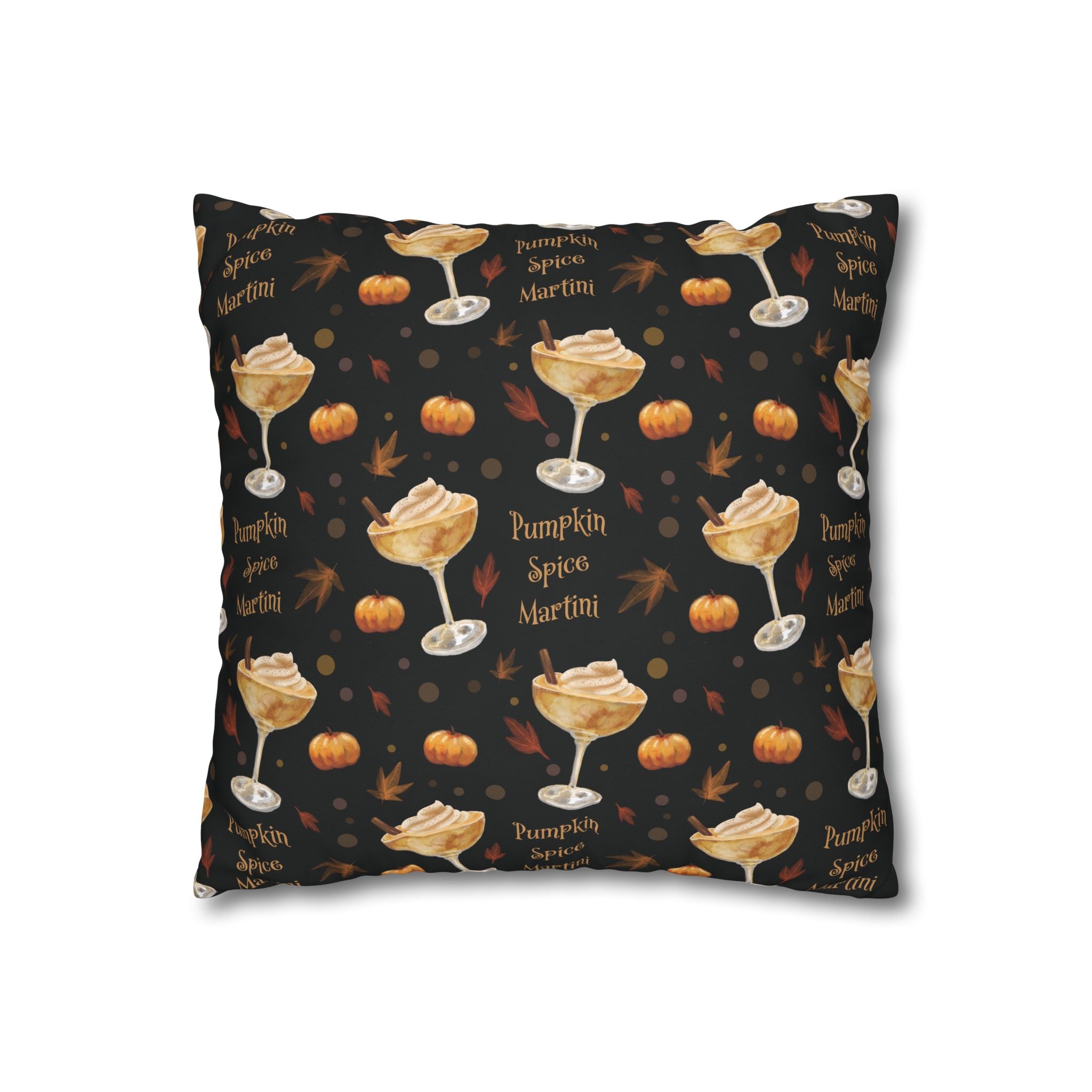 Pumpkin Spice Martini Pillowcase — Black Pumpkin Collection Inspired Design