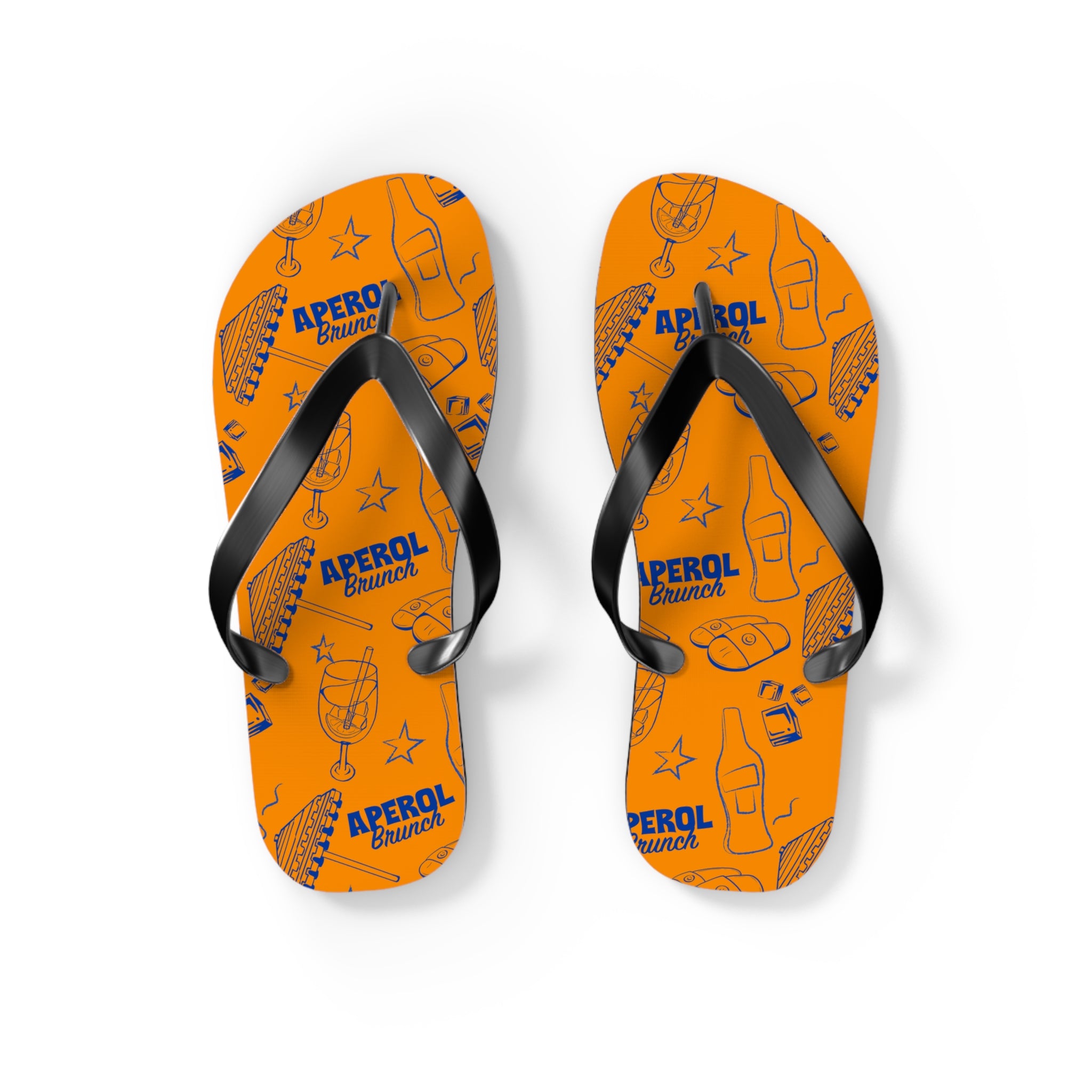 Aperol Spritz Flip Flops — Orange Brunch Collection Inspired Design