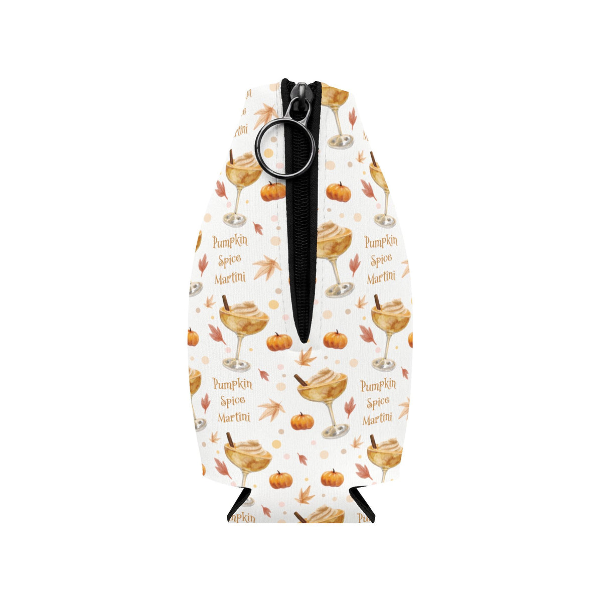 Pumpkin Spice Martini Zip-Up Bottle Cooler Sleeve — White Pumpkin Collection Inspired Design