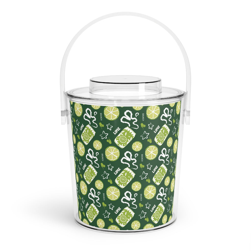 Lime Fruit Brunch Ice Bucket with Tongs — Lime Brunch Collection Inspired Design