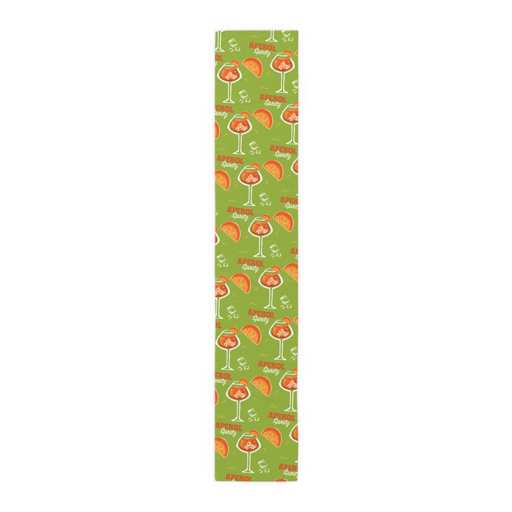 Aperol Spritz Table Runner – Green Cocktail Party Decor