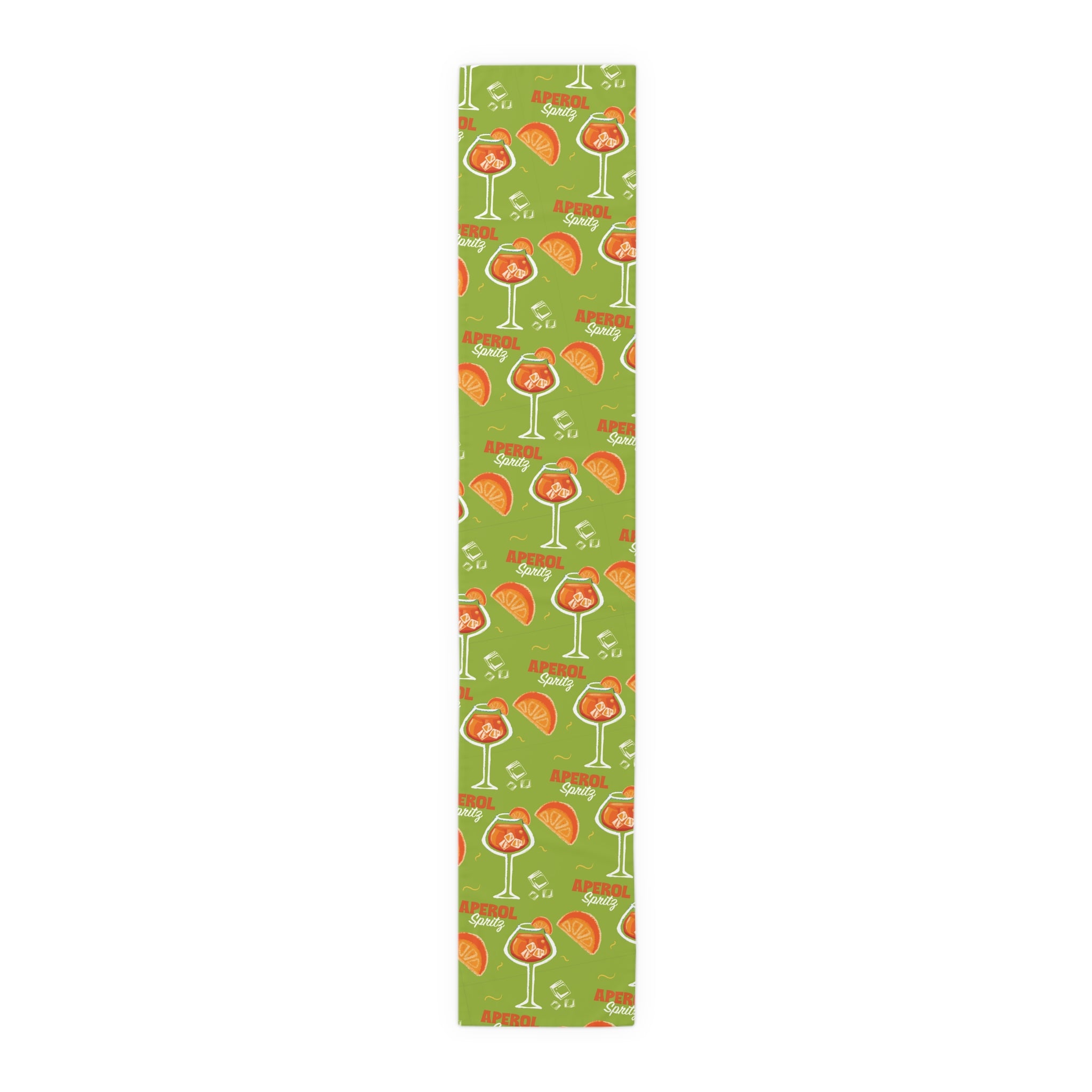 Aperol Spritz Table Runner – Green Cocktail Party Decor