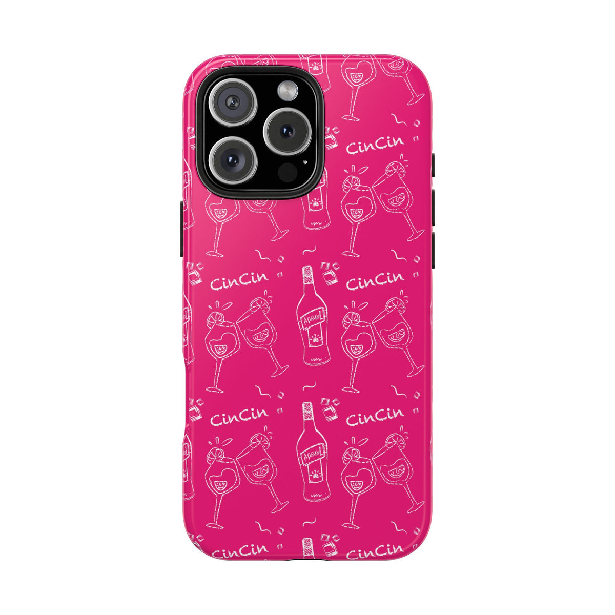 Cin Cin Spritz Tough Phone Case — Magenta Citrus Cocktail Pattern