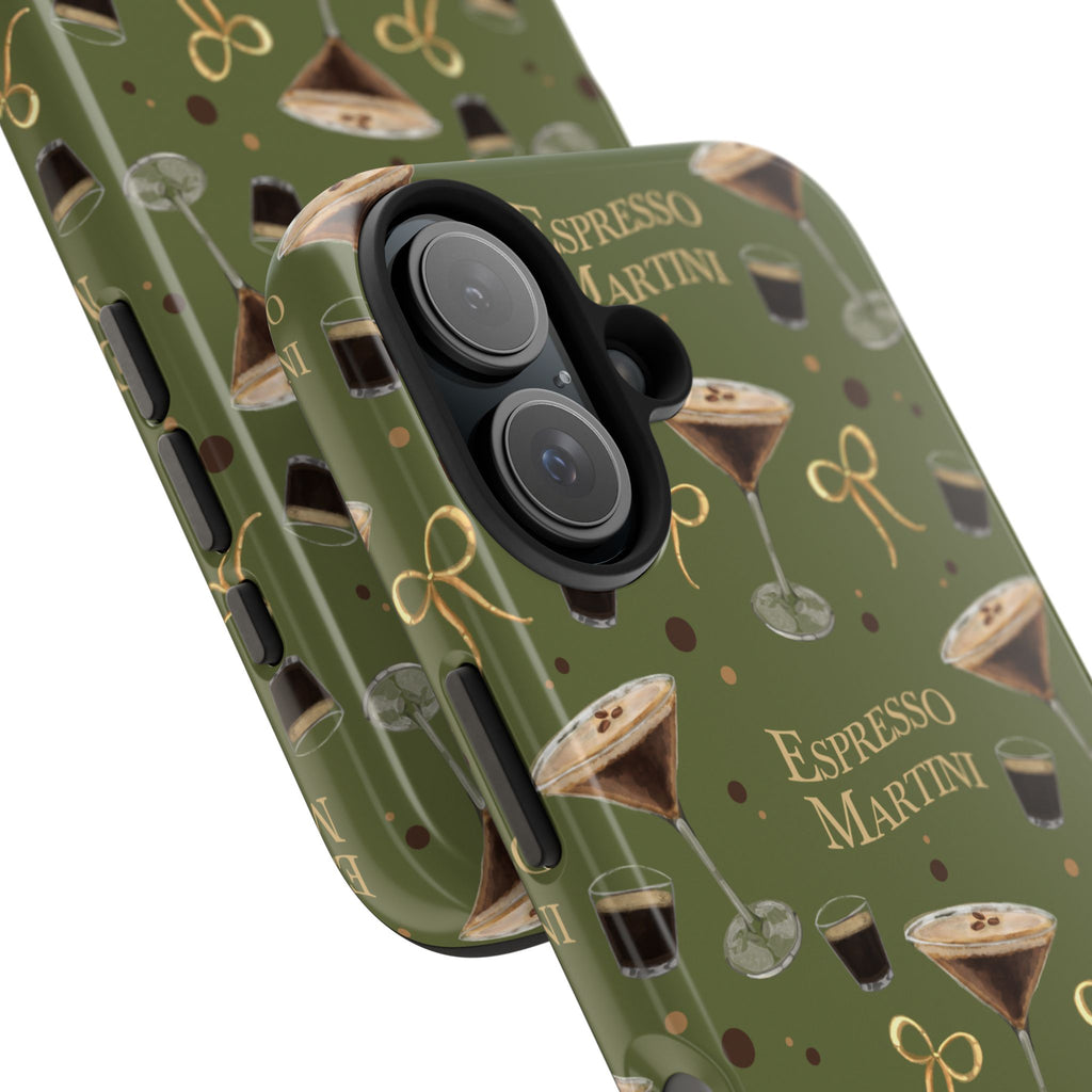 Espresso Martini Tough Phone Case — Olive Green Espresso Collection Inspired Design