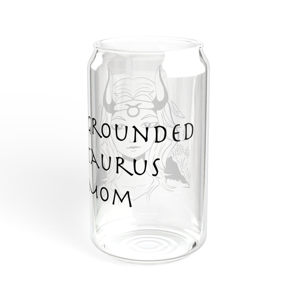 Taurus Mom Glass Cup – 16oz Zodiac Gift for Mom | Astrology Drinkware