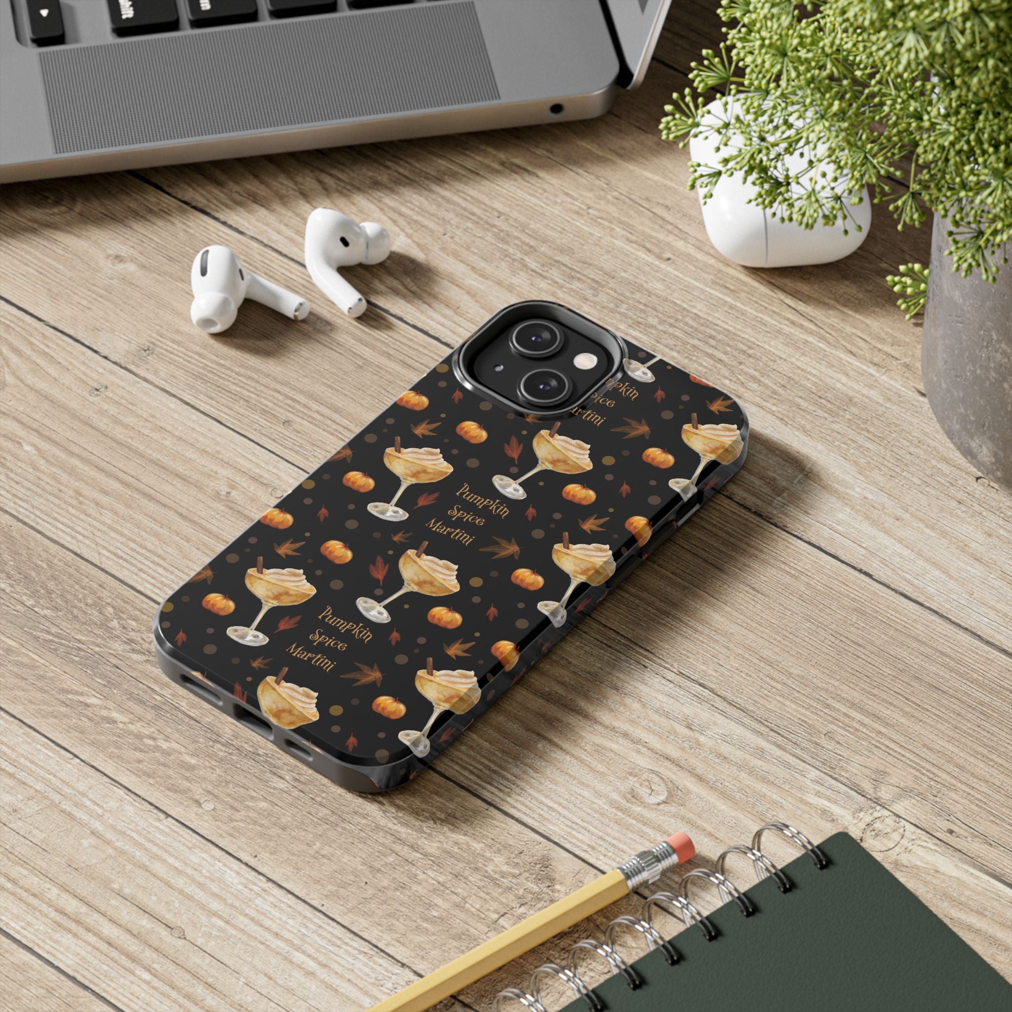 Pumpkin Spice Martini Tough Phone Case — Black Pumpkin Collection Inspired Design