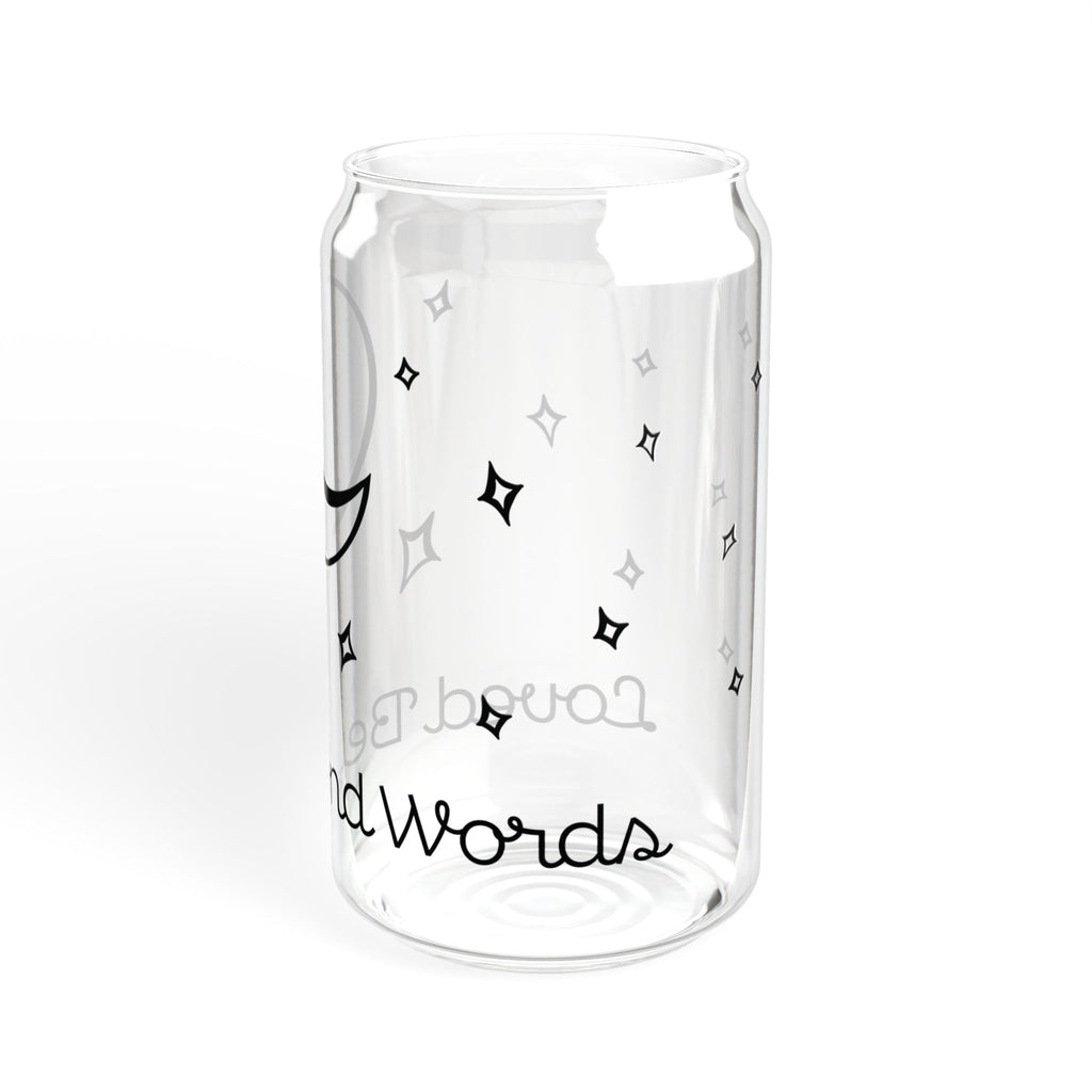 Moon & Stars 16oz Sipper Glass – Celestial Gift Cup | Loved Beyond Words Glass Can