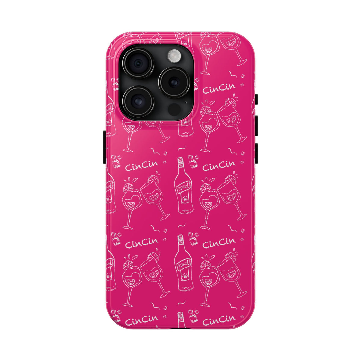 Cin Cin Spritz Tough Phone Case — Magenta Citrus Cocktail Pattern