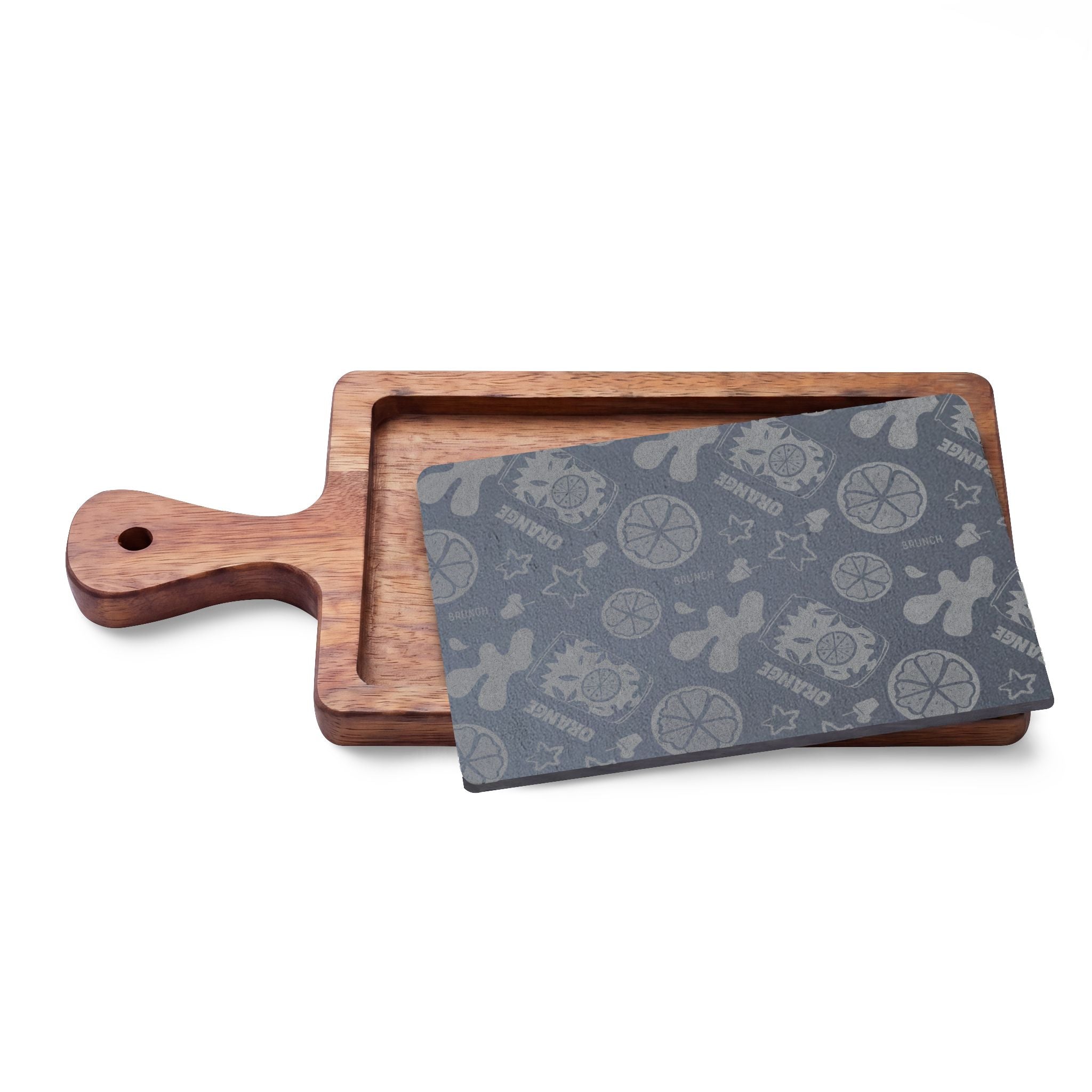 Orange Brunch Acacia Charcuterie Board Set