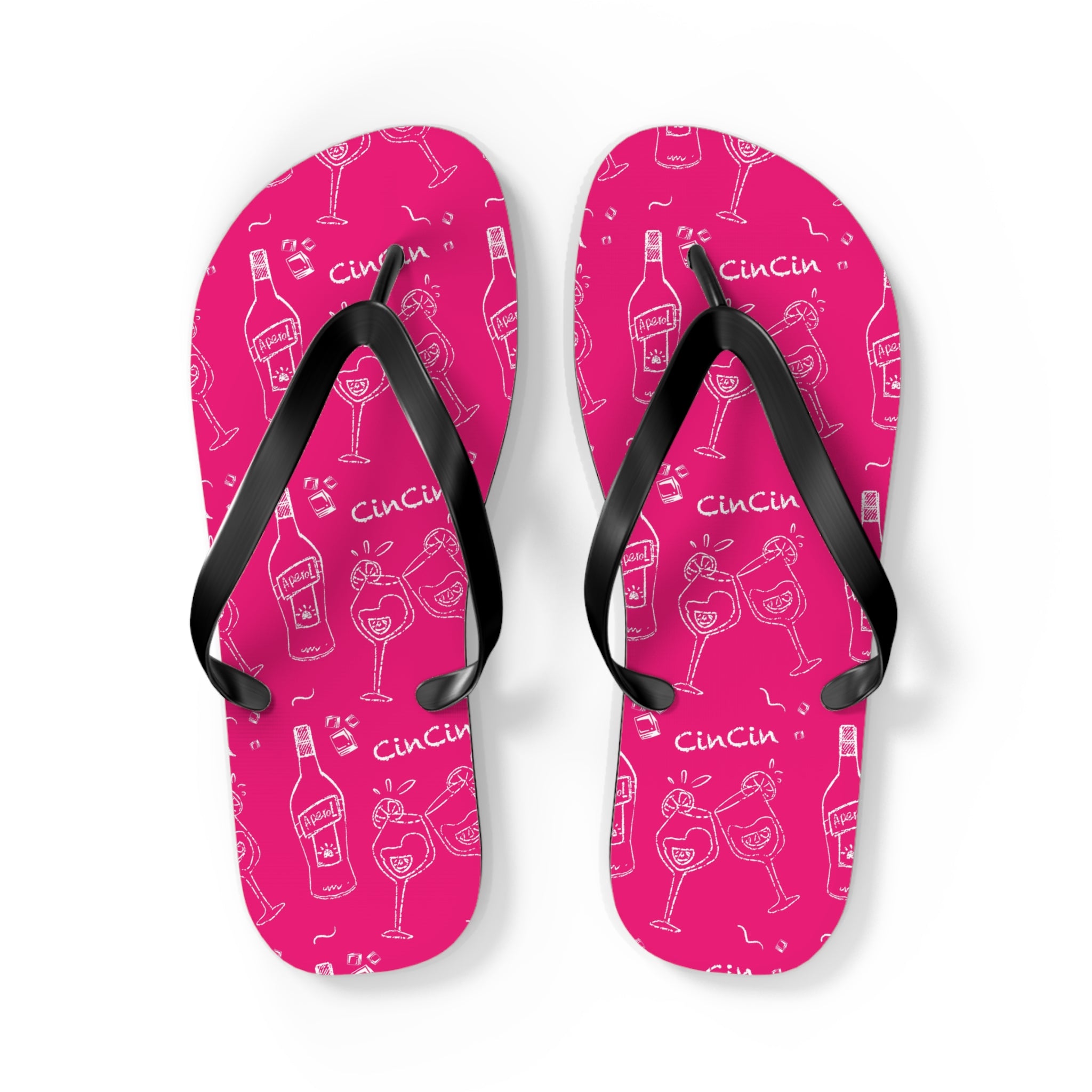 Cin Cin Pink Flip Flops — Pink Cin Cin Collection Inspired Design