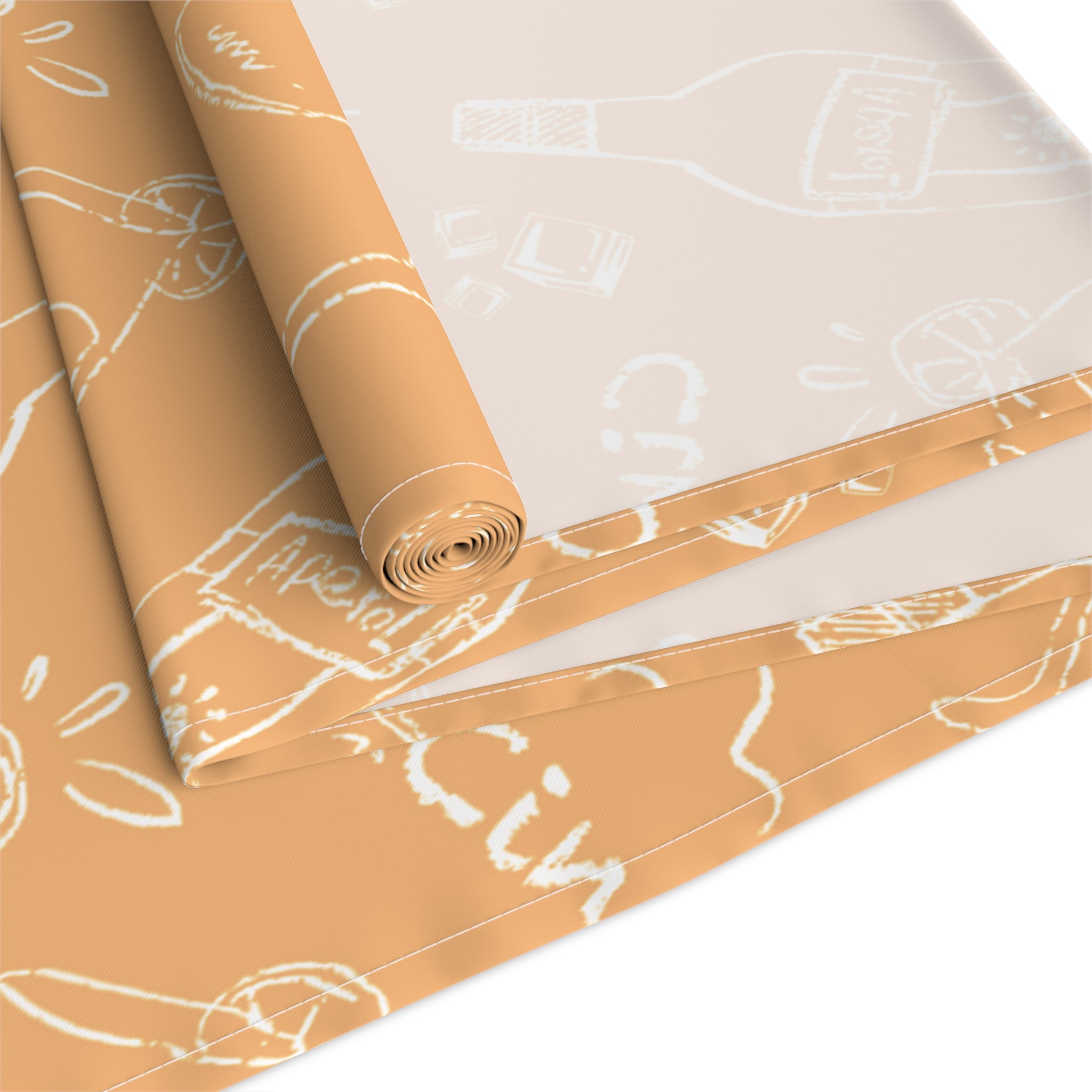 Cin Cin Spritz Table Runner — Orange Citrus Cocktail Pattern