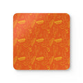 Aperol Brunch Corkwood Coaster Set (4-Pack) – Orange and Yellow Brunch Collection Inspired Design