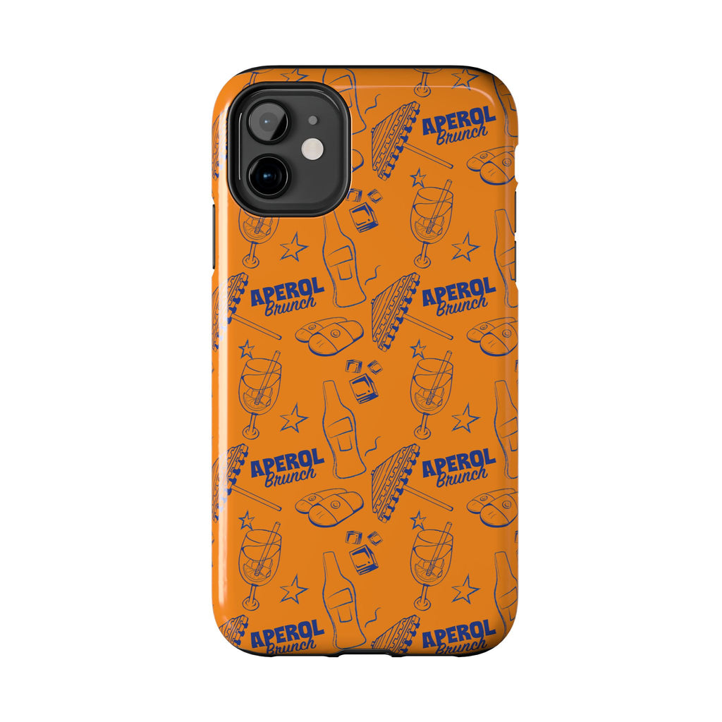 Aperol Brunch Collection Tough Phone Case — Orange and Blue Aperol Inspired Design