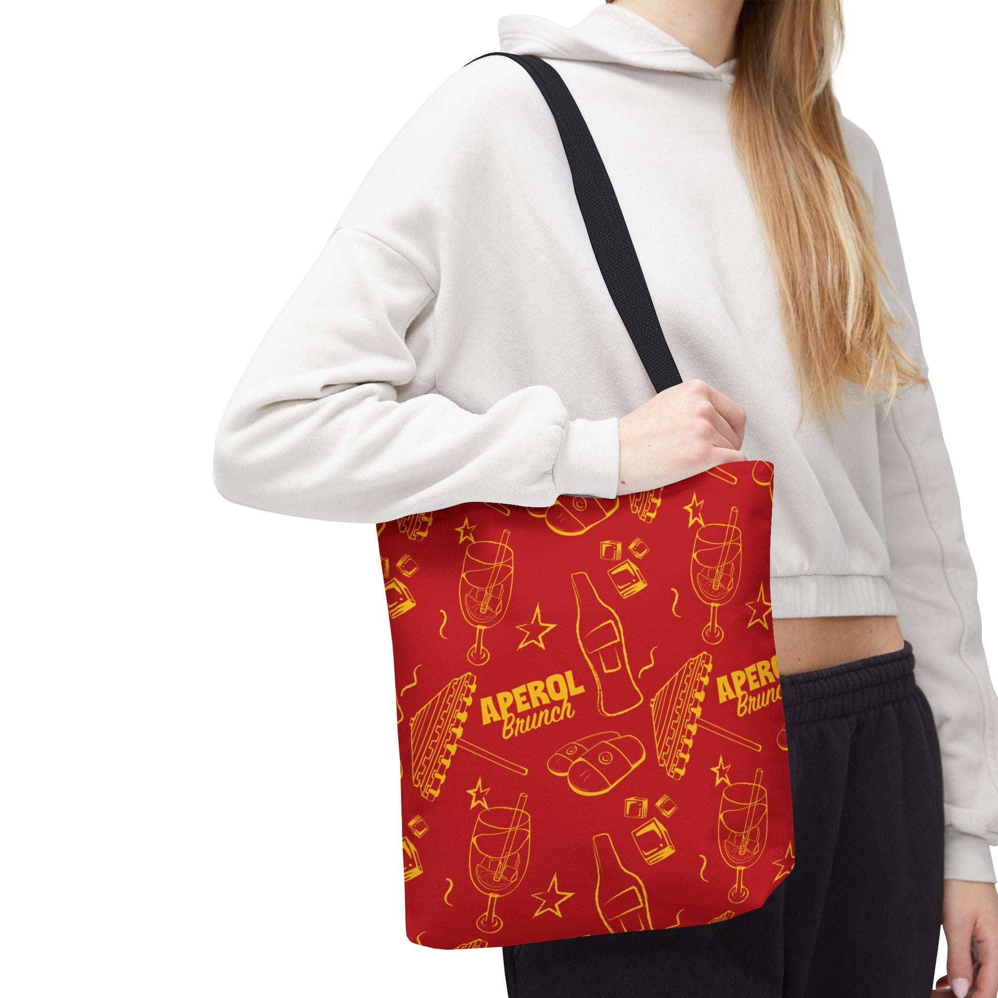 Aperol Brunch Tote Bag — Red Aperol Inspired Design