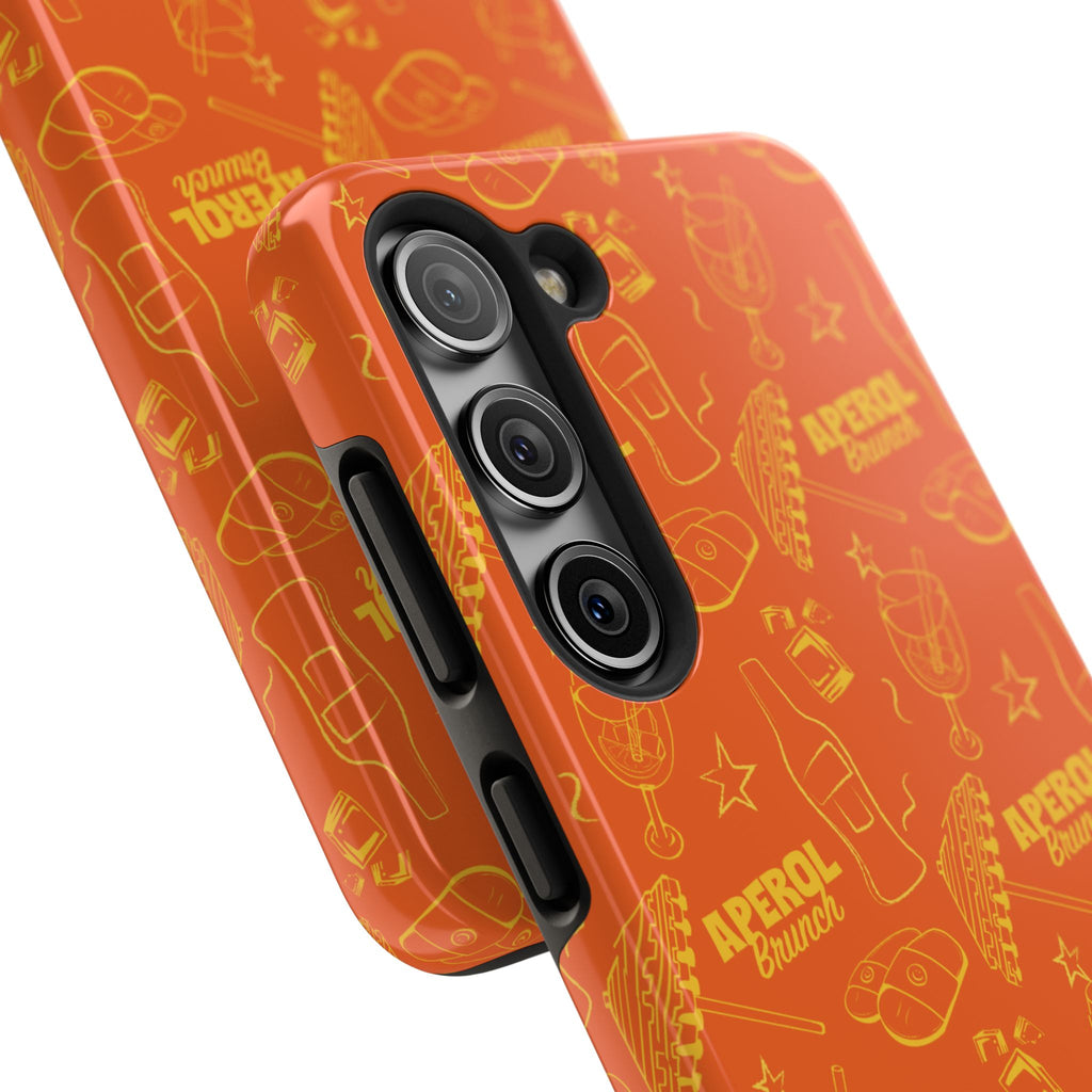 Aperol Brunch Collection Tough Phone Case - Orange and Yellow Brunch Inspired Design