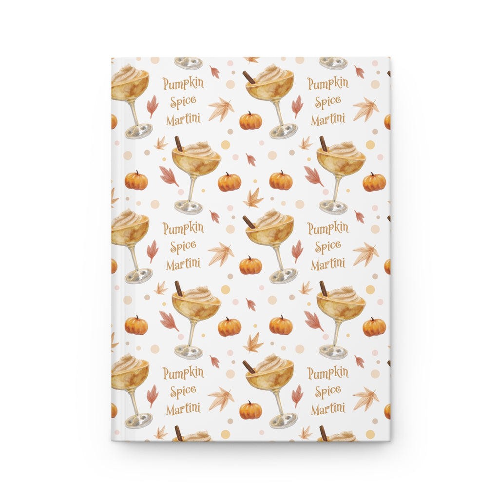 Pumpkin Spice Martini Hardcover Journal — White Pumpkin Collection Inspired Design
