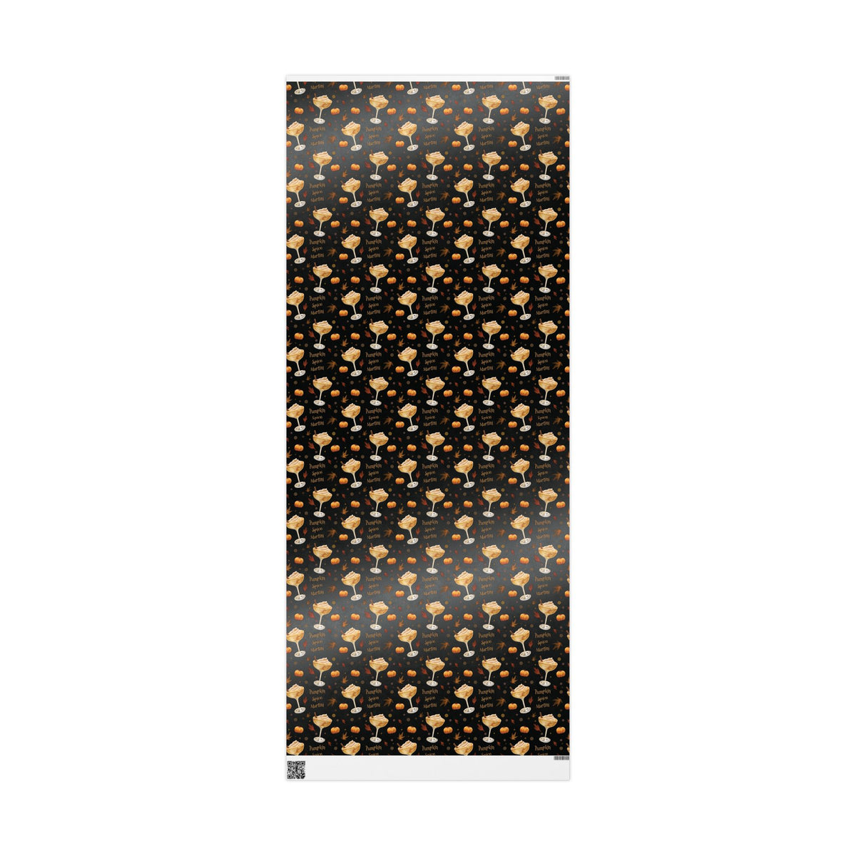 Pumpkin Spice Martini Wrapping Paper Roll – Black Pumpkin Collection Inspired Design