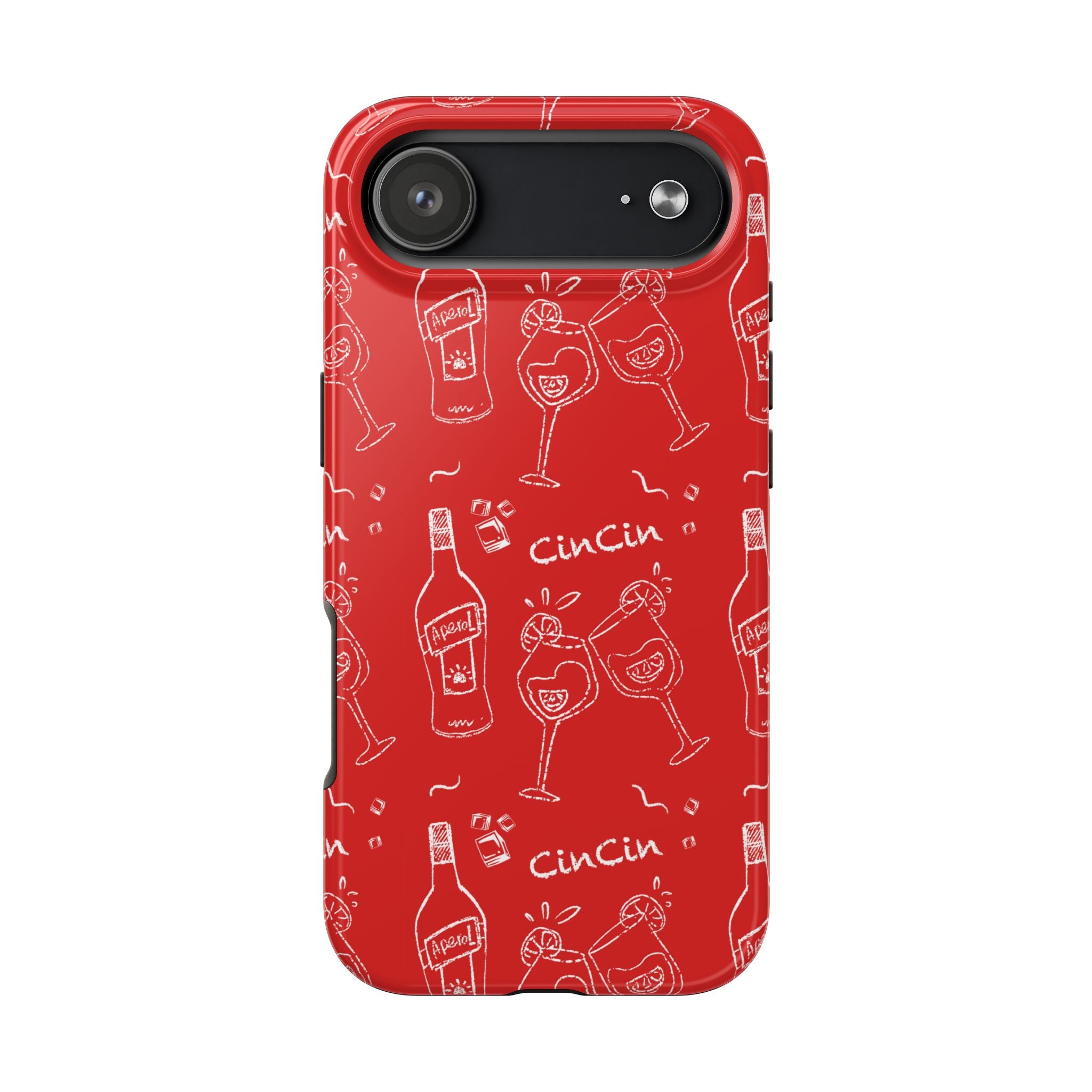 Cin Cin Spritz Tough Phone Case — Red Citrus Cocktail Pattern