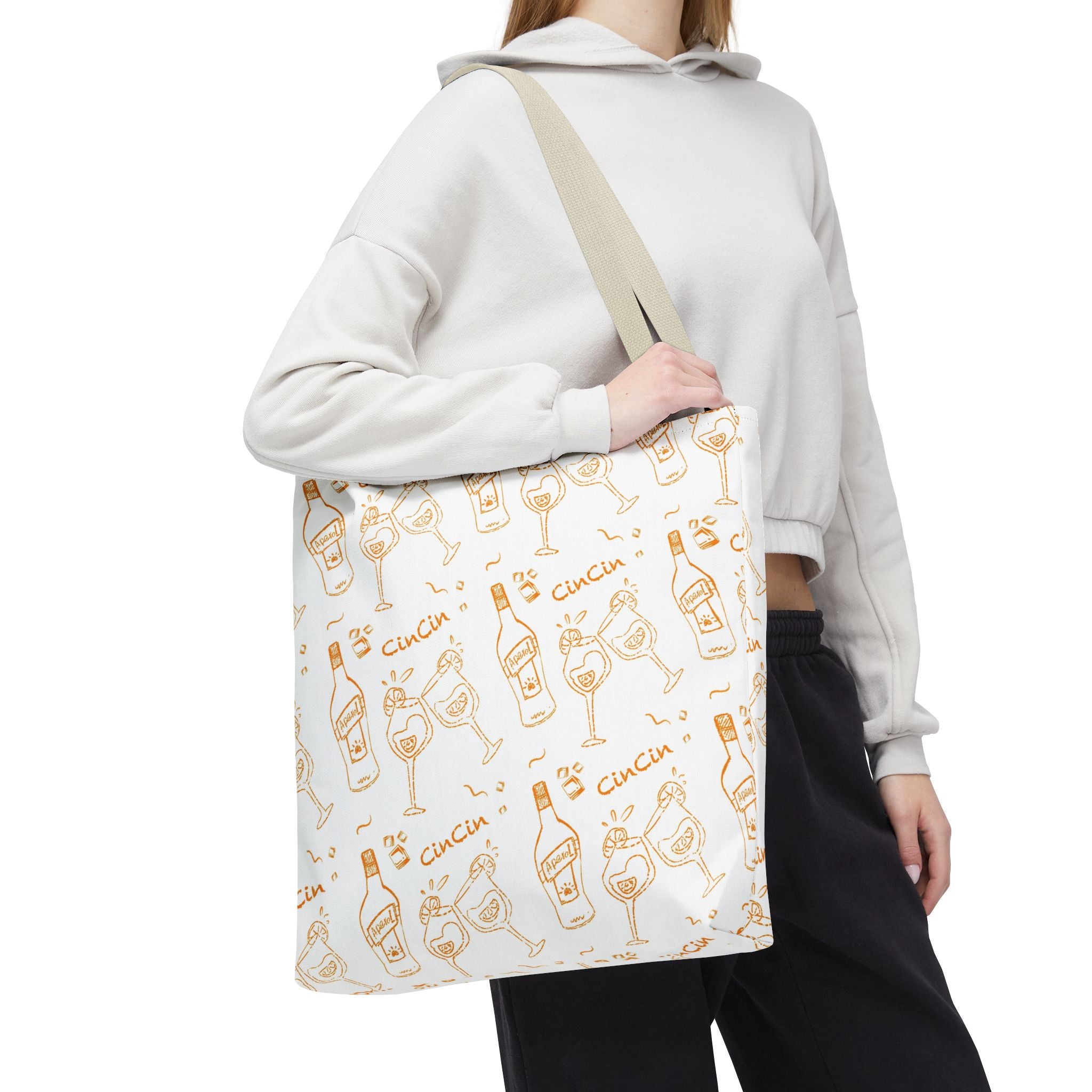 Cin Cin Tote Bag — White Cin Cin Brunch Inspired Design