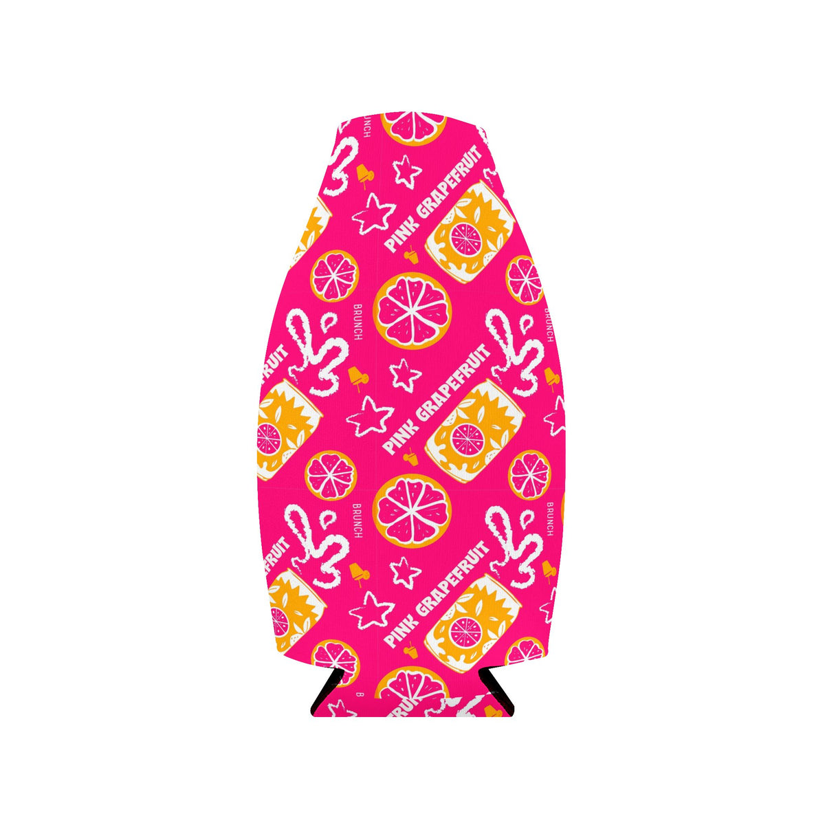 Pink Grapefruit Fruit Brunch Zip-Up Bottle Cooler Sleeve - Pink Grapefruit Collection Inspired Design
