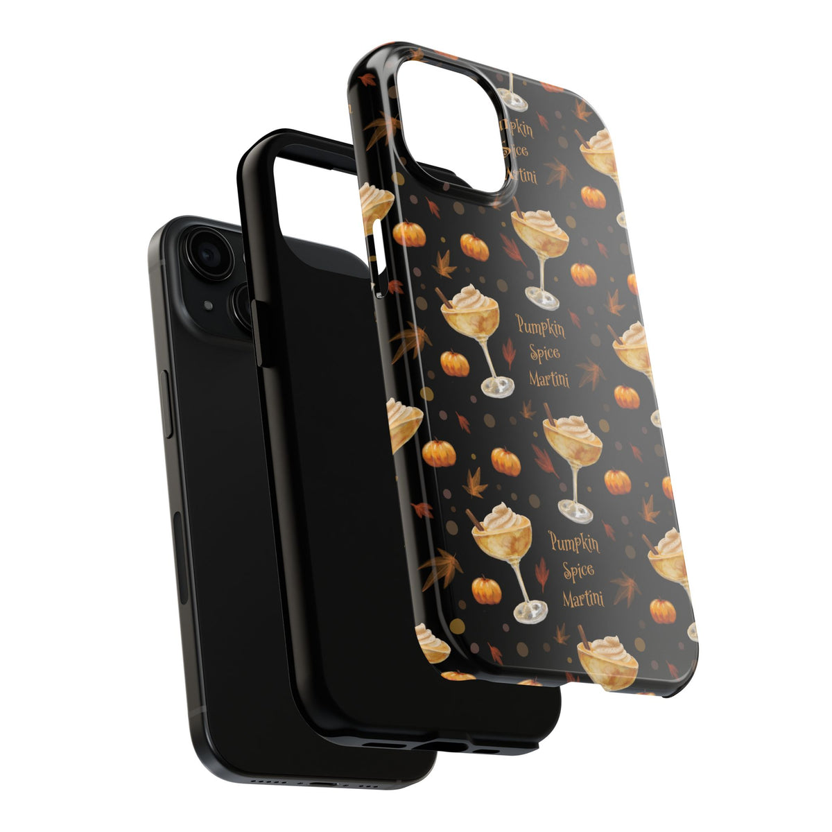Pumpkin Spice Martini Tough Phone Case — Black Pumpkin Collection Inspired Design