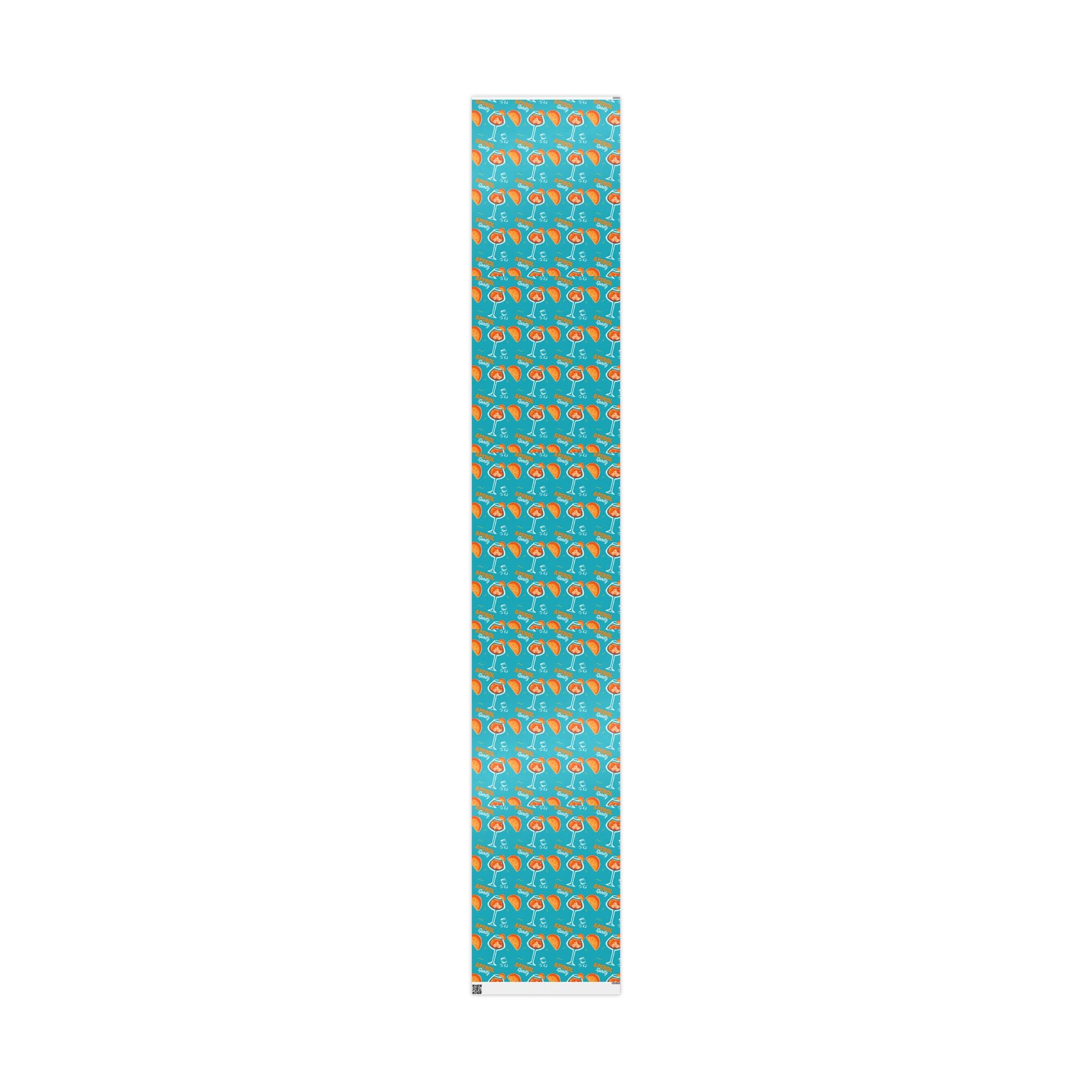 Aperol Spritz Peel Wrapping Paper Roll — Turquoise Spritz Collection Inspired Design