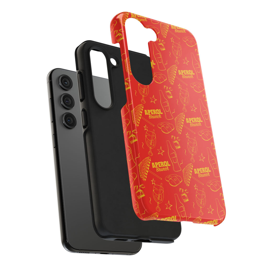 Red Aperol Brunch Tough Phone Case — Citrus Cocktail Protective Cover