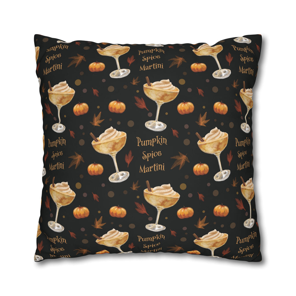 Pumpkin Spice Martini Pillowcase — Black Pumpkin Collection Inspired Design