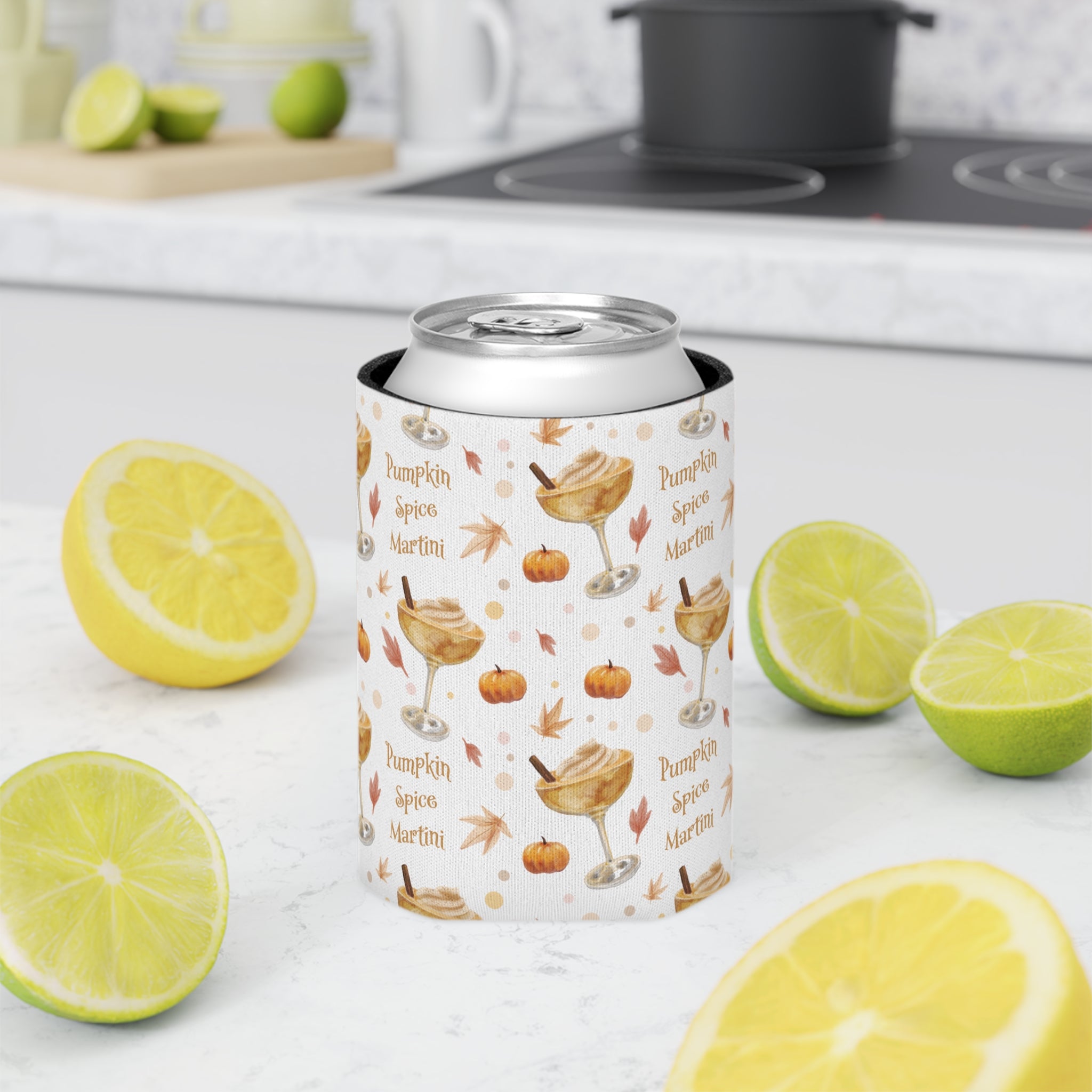 Pumpkin Spice Martini Can Cooler - White Pumpkin Collection Inspired Design