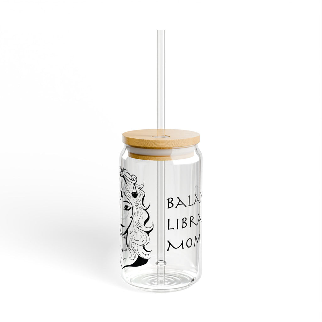 Libra Mom Glass Cup – 16oz Zodiac Gift for Mom | Astrology Drinkware