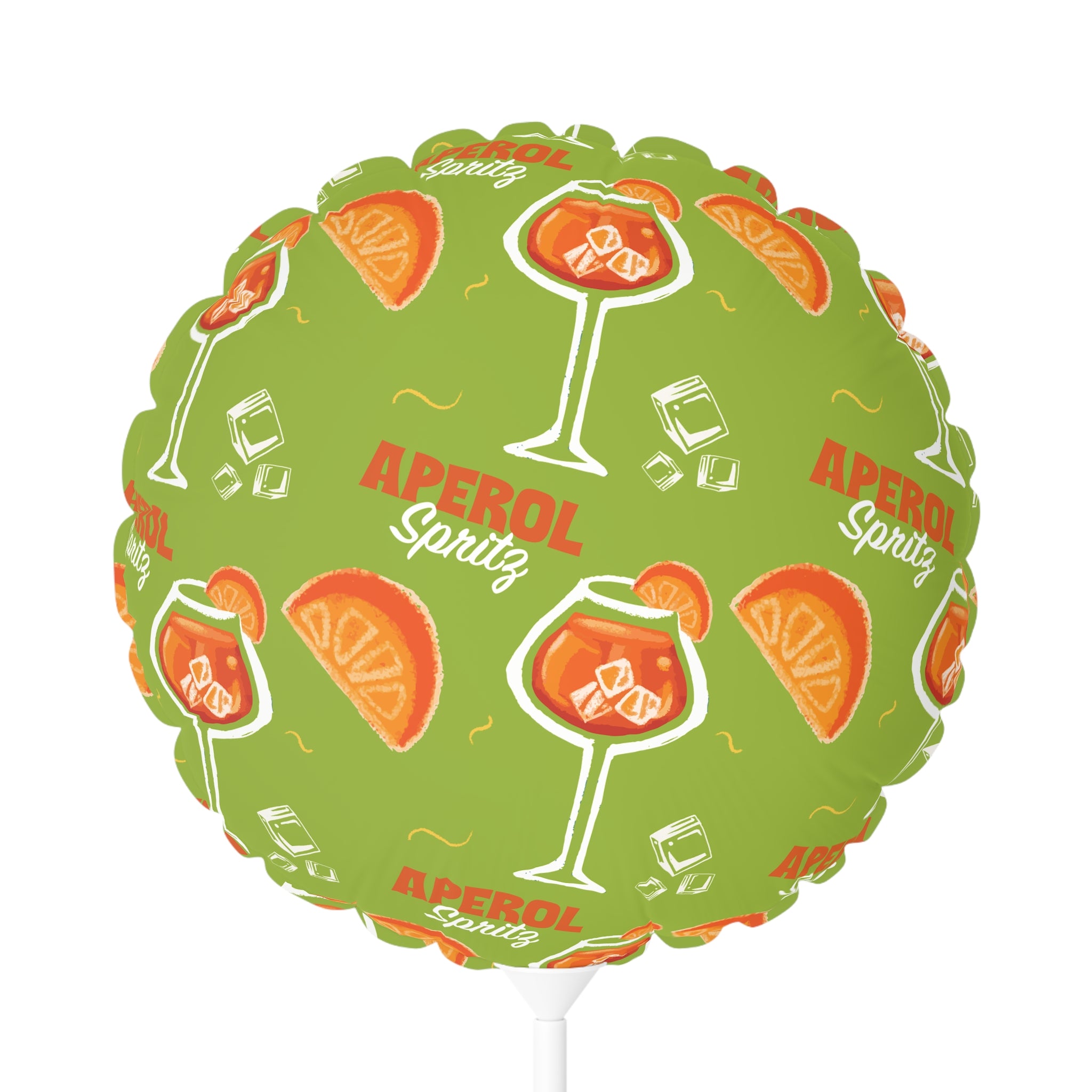 Aperol Spritz 11" Round Balloon – Green Spritz Collection Inspired Design