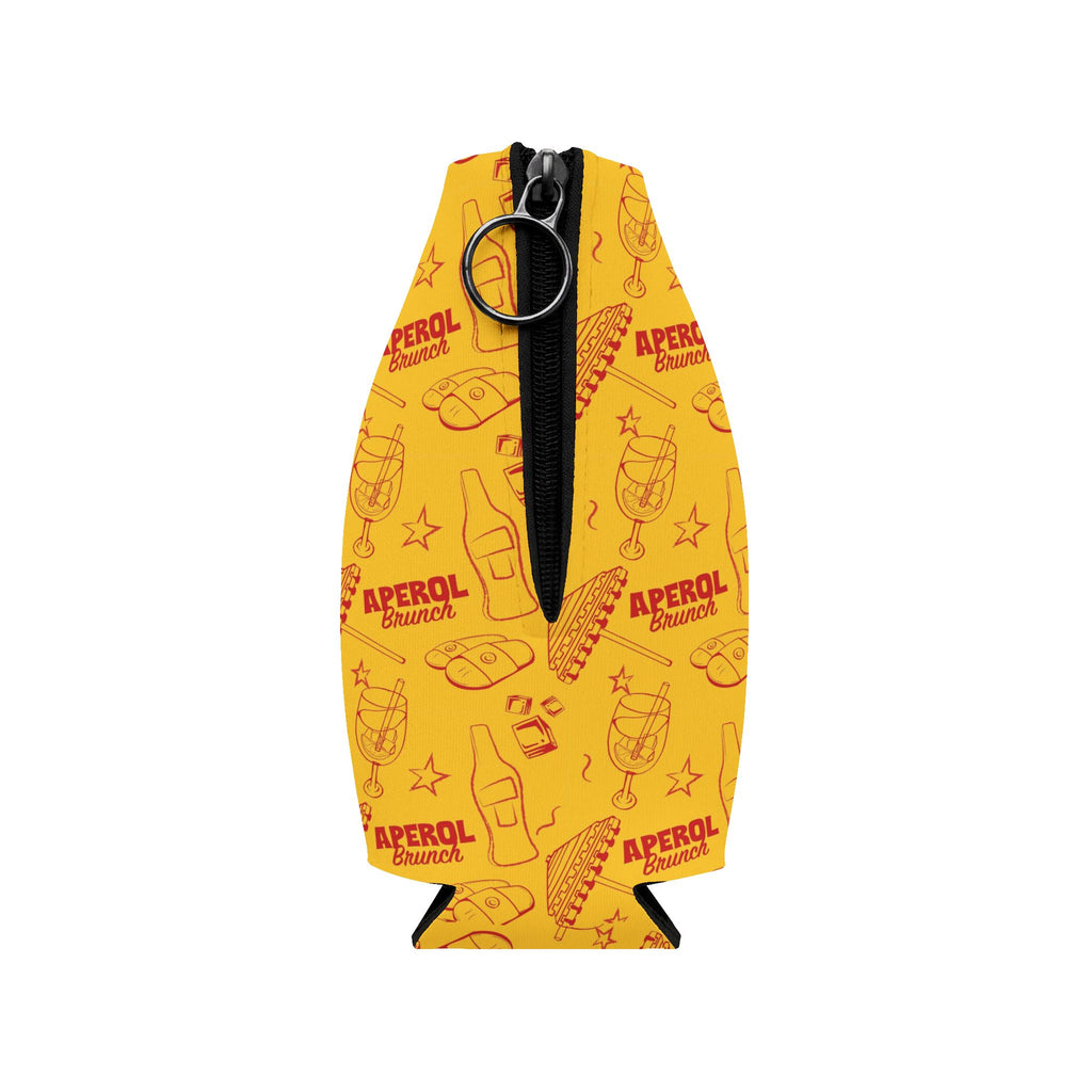 Aperol Brunch Zip-Up Bottle Cooler Sleeve - Aperol Yellow Collection Inspired Design
