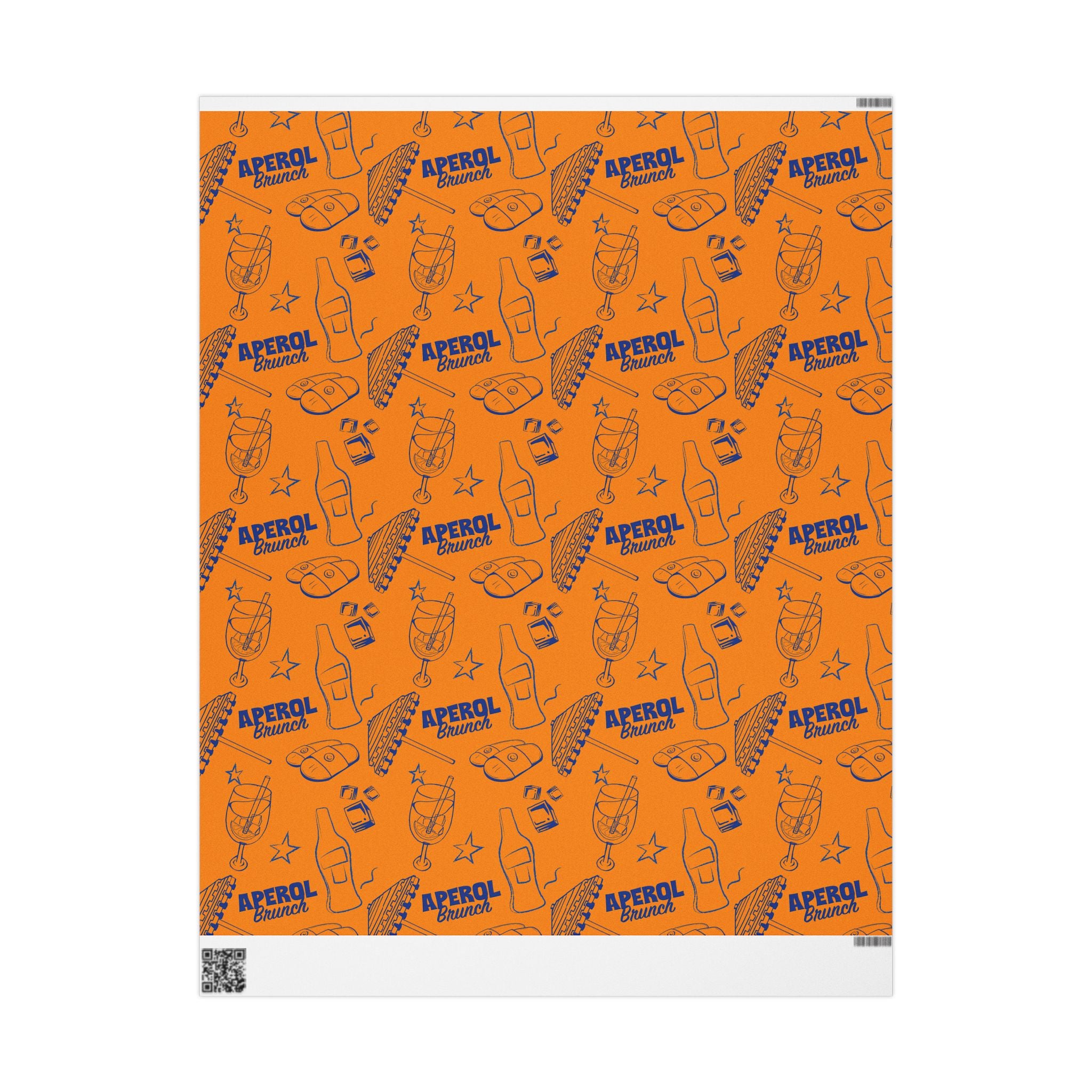 Aperol Brunch Peel Wrapping Paper Roll — Orange Brunch Collection Inspired Design