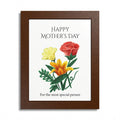 Mother’s Day Framed Floral Poster – Happy Mother’s Day Wall Art for Mom | Floral Gift Decor