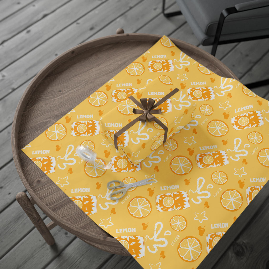 Lemon Fruit Brunch Peel Wrapping Paper Roll — Lemon Brunch Collection Inspired Design