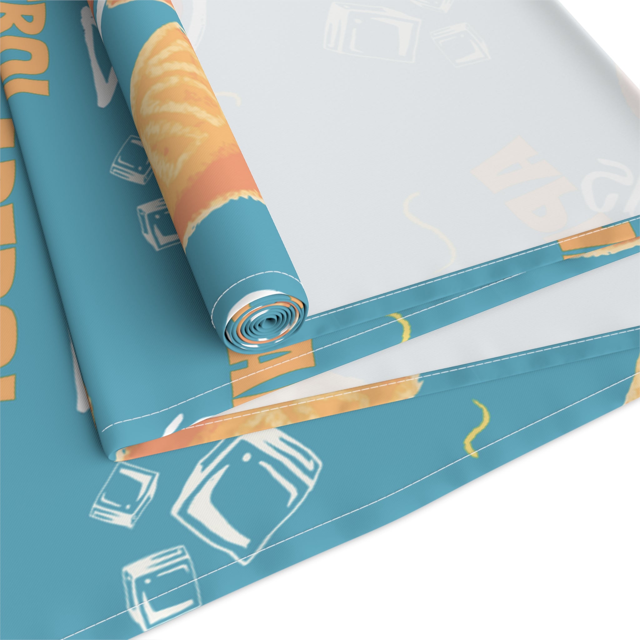 Aperol Spritz Table Runner – Turquoise Cocktail Party Decor