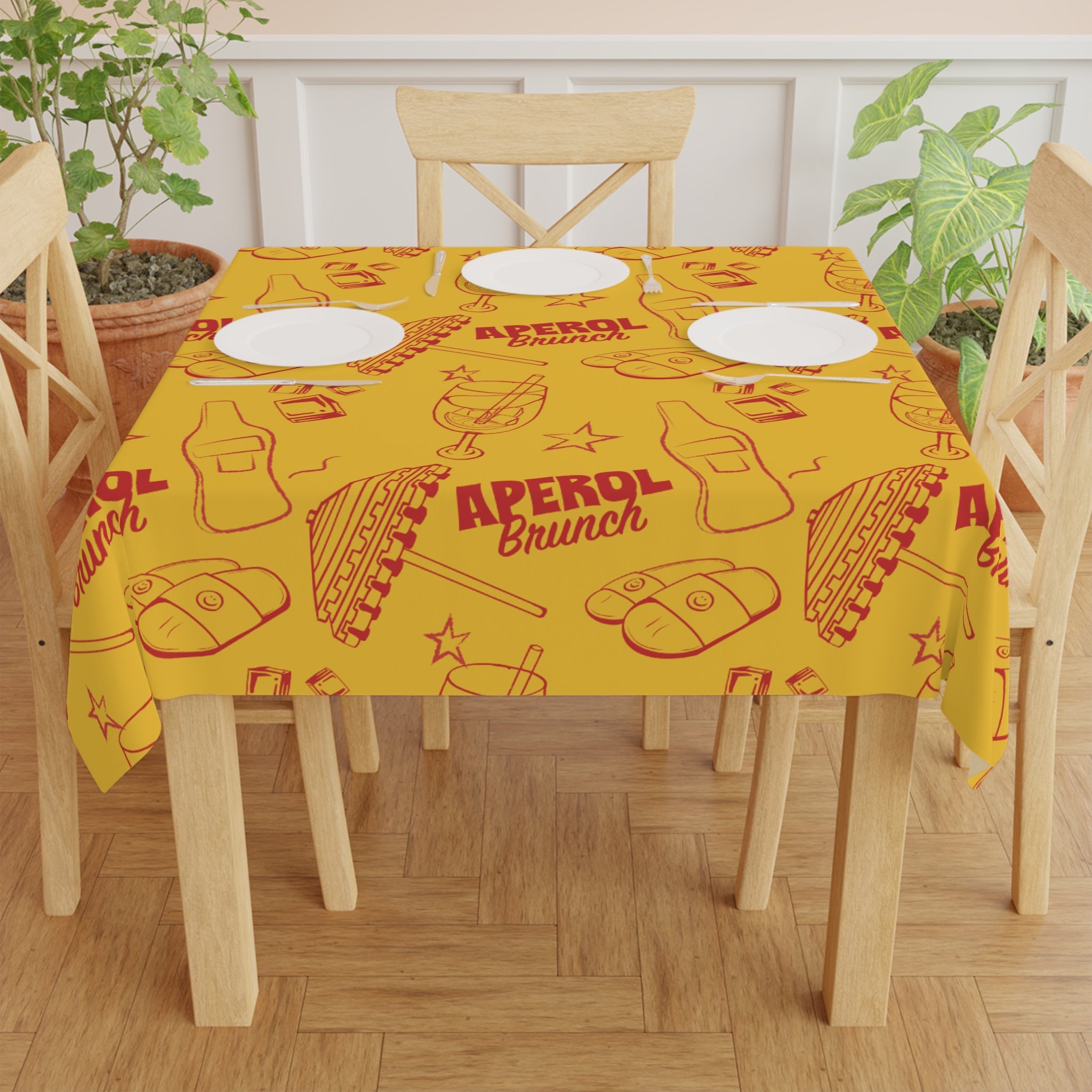Aperol Brunch Tablecloth — Aperol Yellow Collection Inspired Design