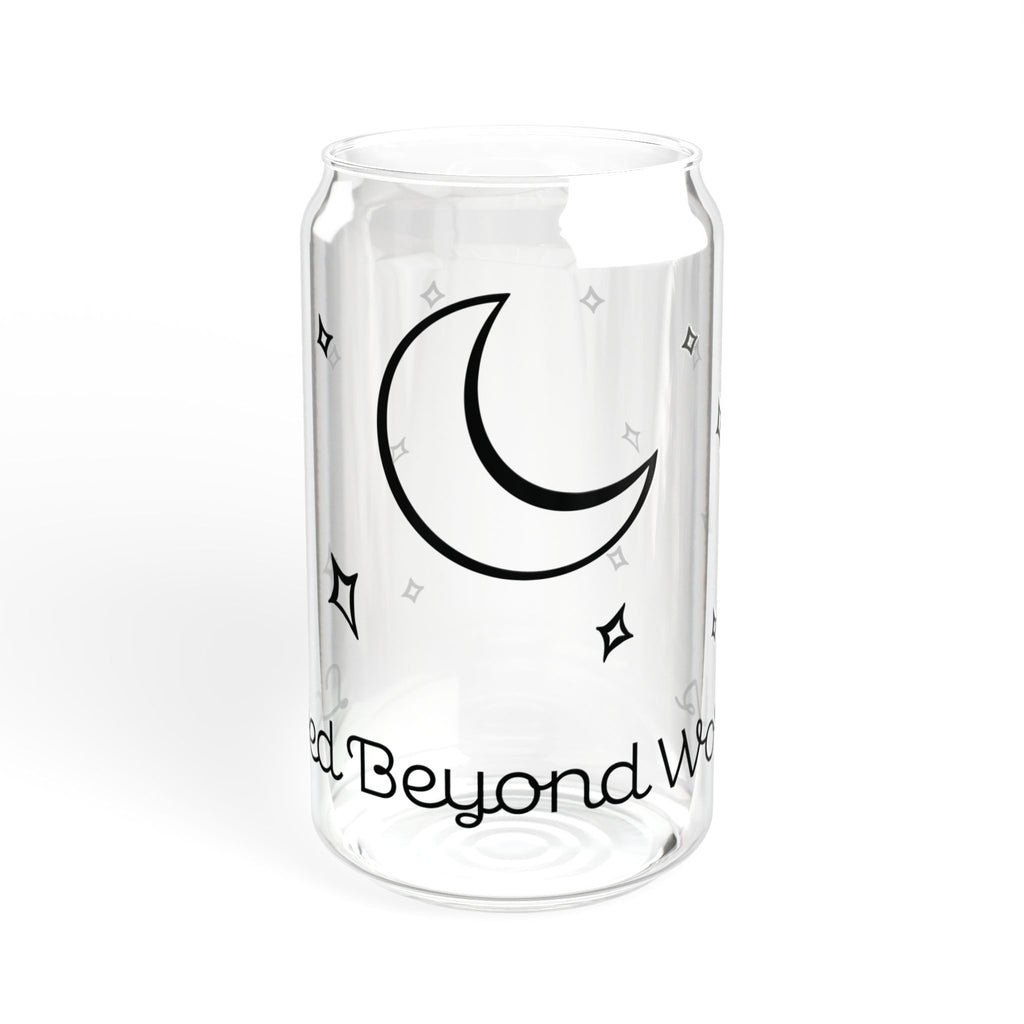 Moon & Stars 16oz Sipper Glass – Celestial Gift Cup | Loved Beyond Words Glass Can