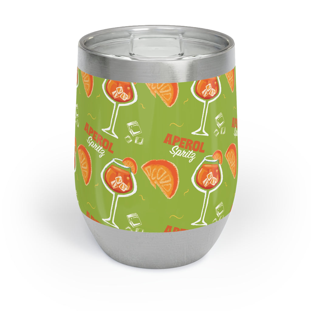 Aperol Spritz Wine Tumbler — Green Aperol Inspired Design