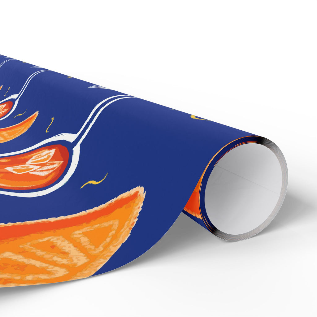 Aperol Spritz Peel Wrapping Paper Roll — Blue Spritz Collection Inspired Design
