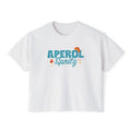 Aperol Spritz Cocktail Boxy Tee — Turquoise Aperol Inspired Design