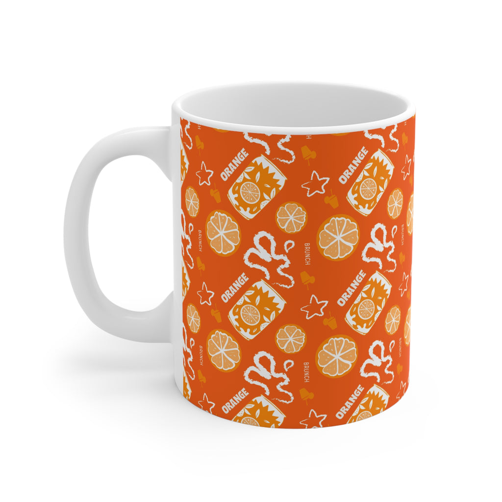 Orange Fruit Brunch 11oz Coffee Mug — Orange Fruit Brunch Collection Inspired Design