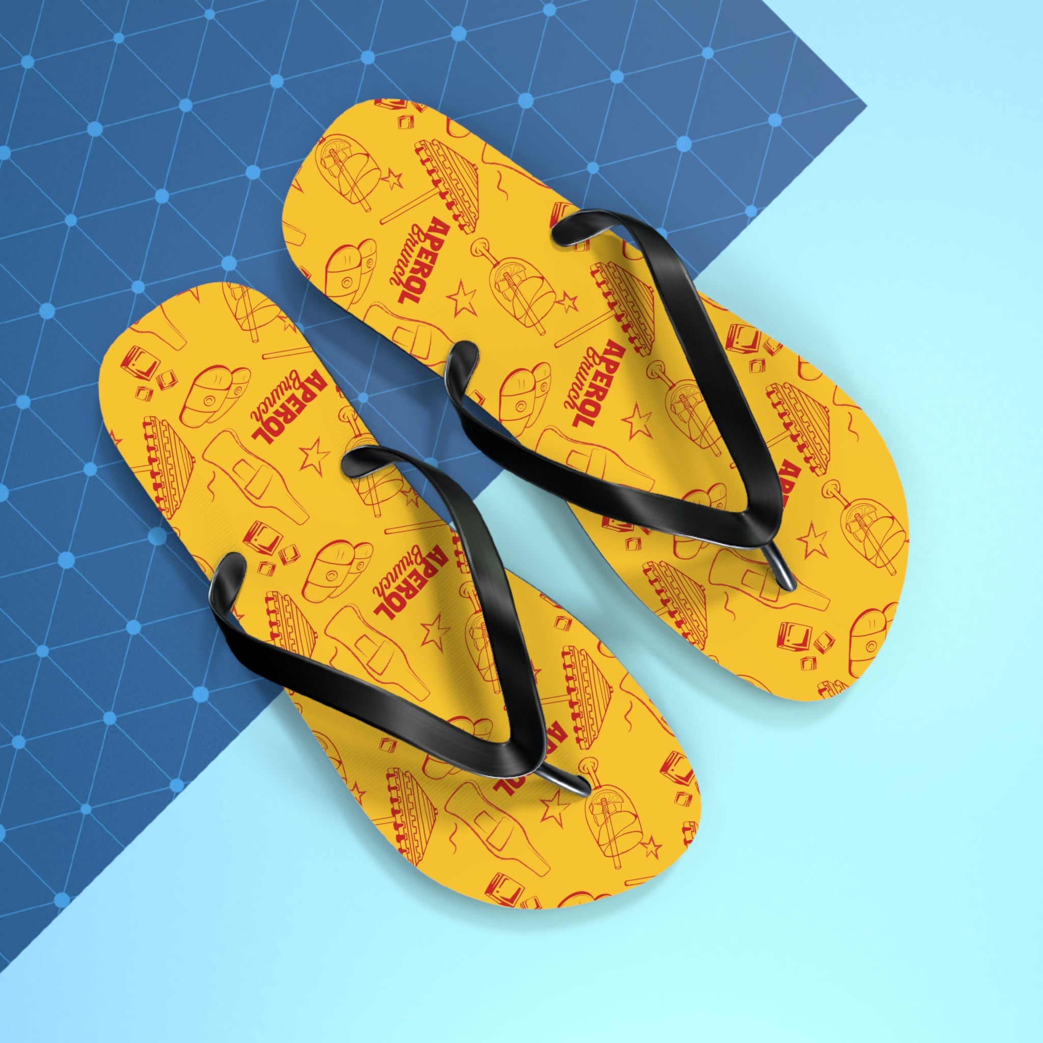 Aperol Brunch Flip Flops – Aperol Yellow Collection Inspired Design