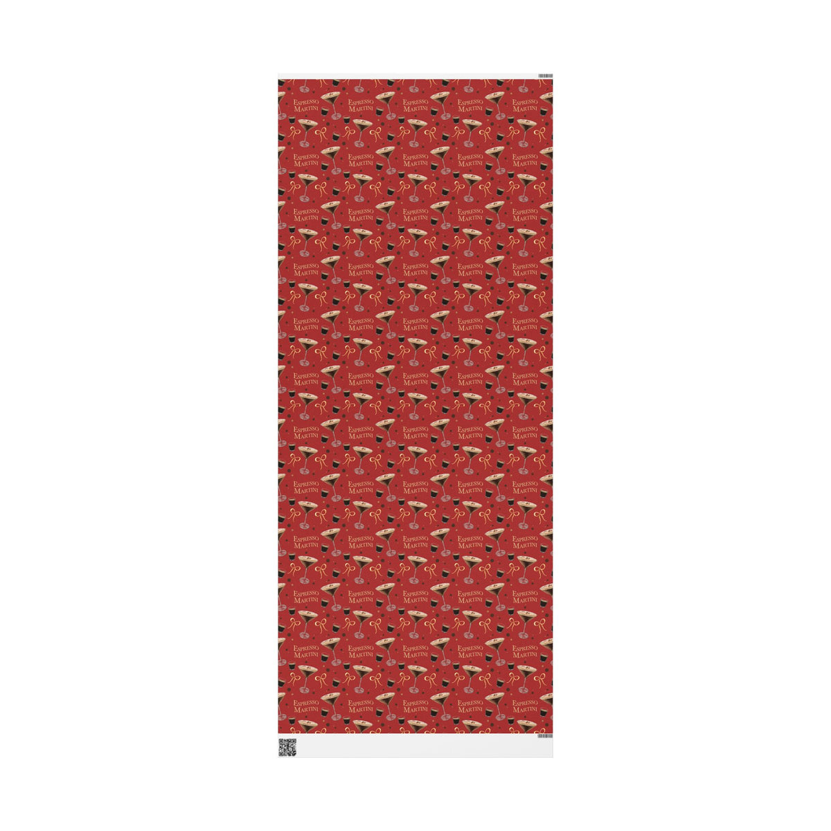 Espresso Martini Wrapping Paper Roll — Red Espresso Collection Inspired Design
