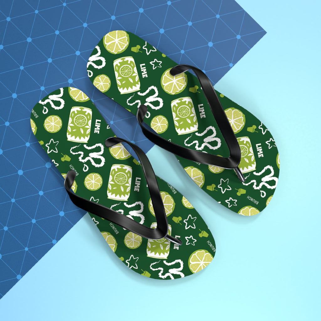 Lime Fruit Brunch Flip Flops – Lime Brunch Collection Inspired Design