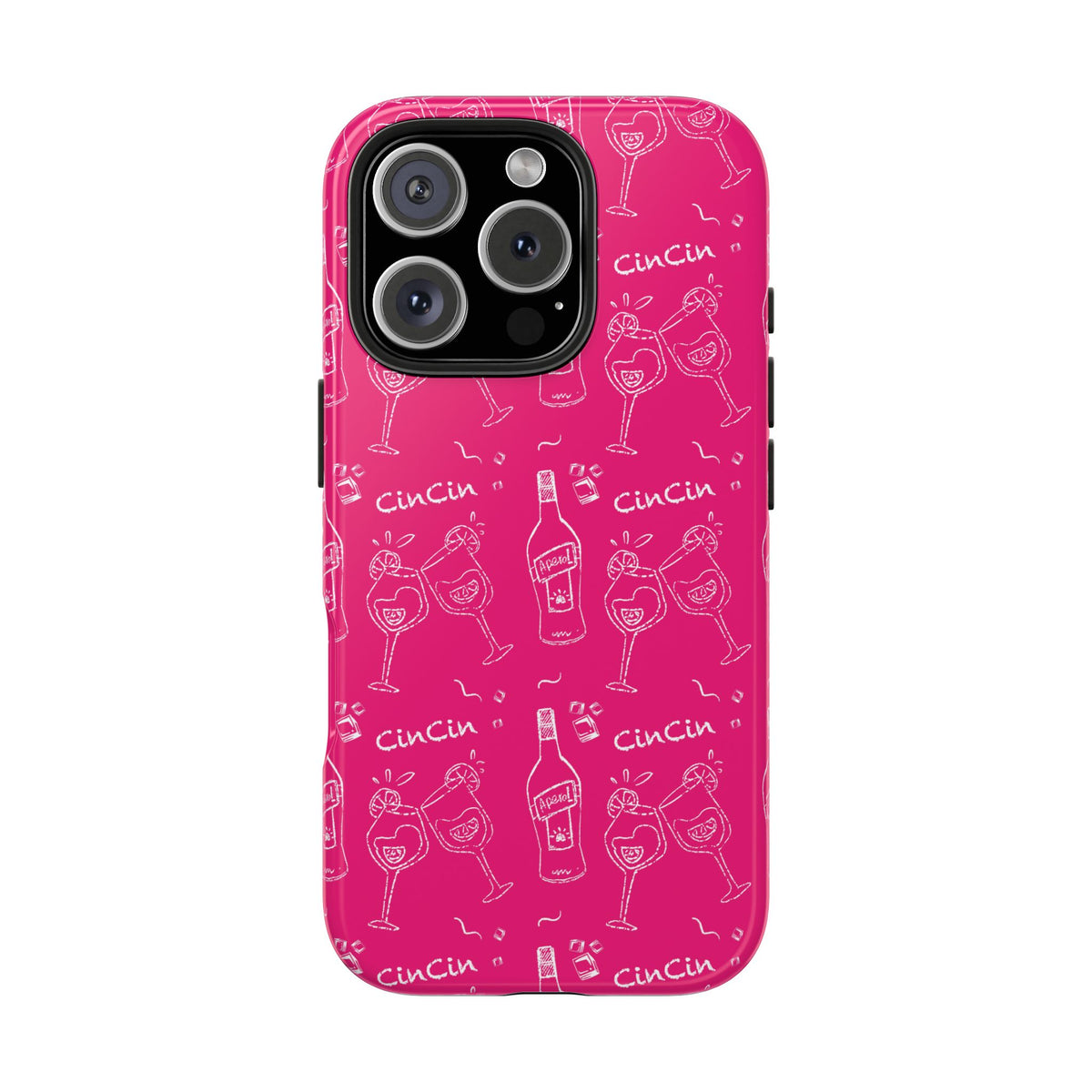 Cin Cin Spritz Tough Phone Case — Magenta Citrus Cocktail Pattern