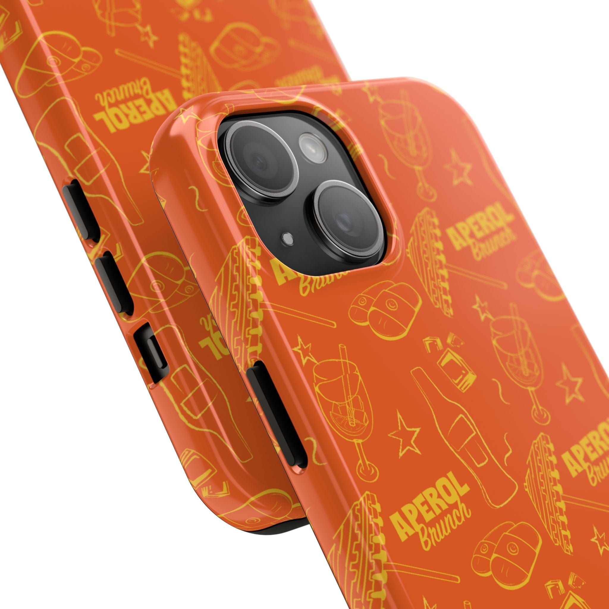 Aperol Brunch Collection Tough Phone Case - Orange and Yellow Brunch Inspired Design