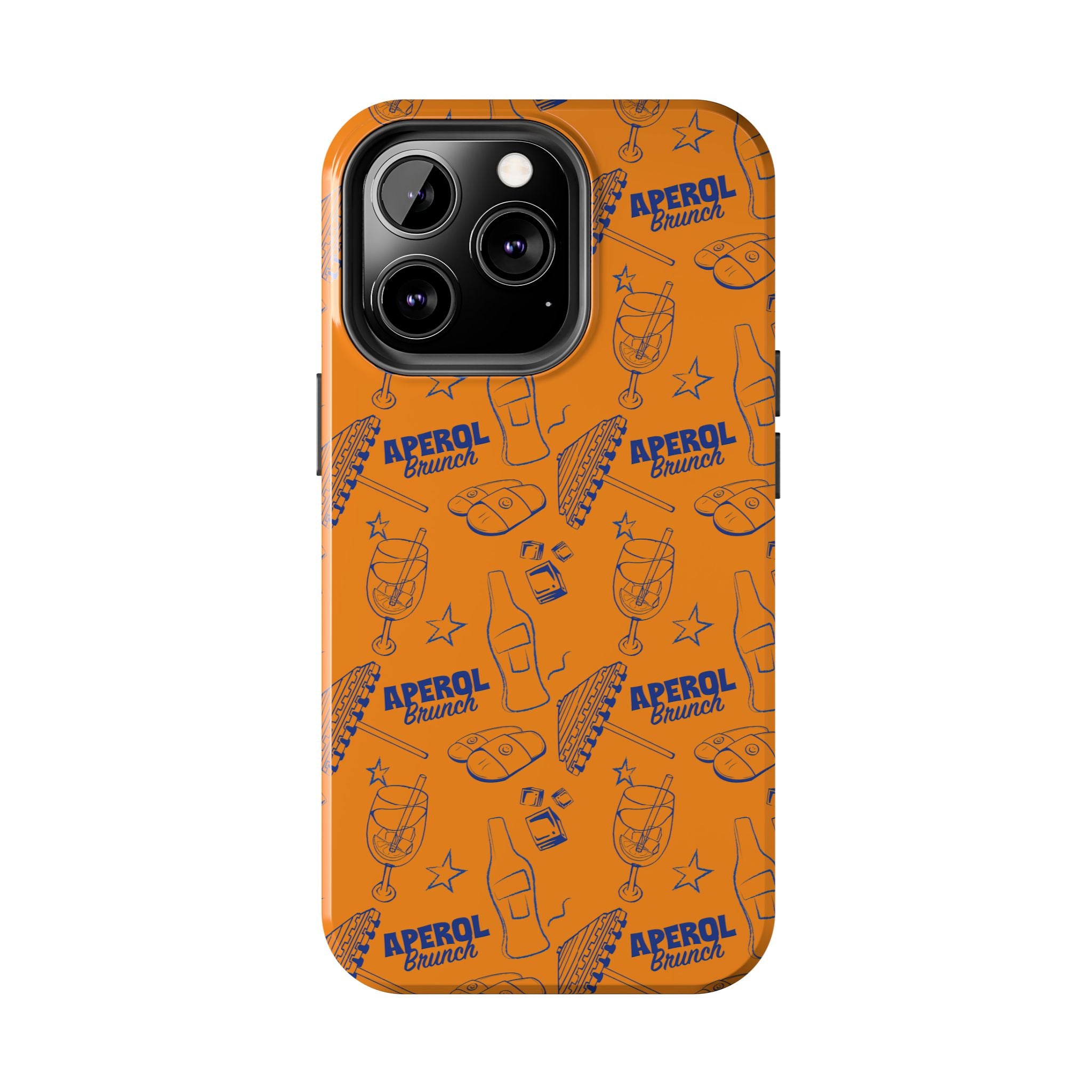 Aperol Brunch Collection Tough Phone Case — Orange and Blue Aperol Inspired Design