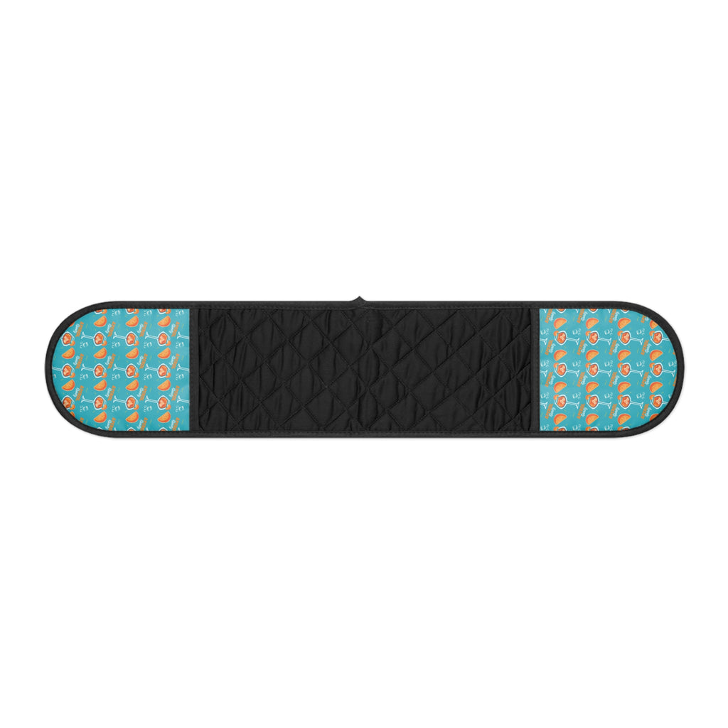 Aperol Spritz Turquoise Double Oven Mitt — Citrus Kitchen Decor