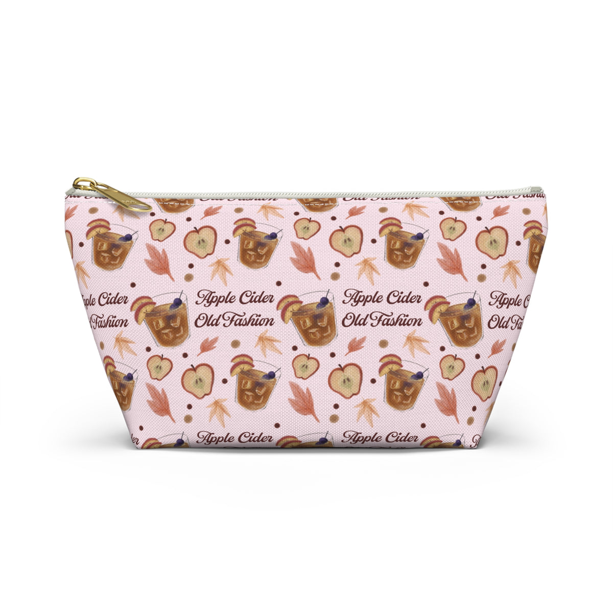 Apple Cider Old Fashioned Accessory Pouch  — Light Pink Apple Cider Collection Inspired Design